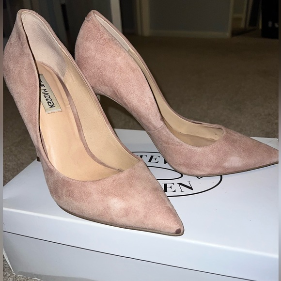 Steve Madden Dusty rose suede pointy high heels